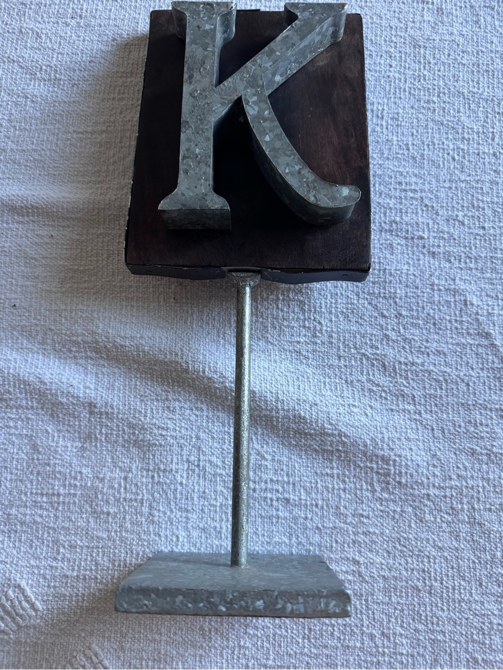 Anthropologie “K” 14.5” letter stand